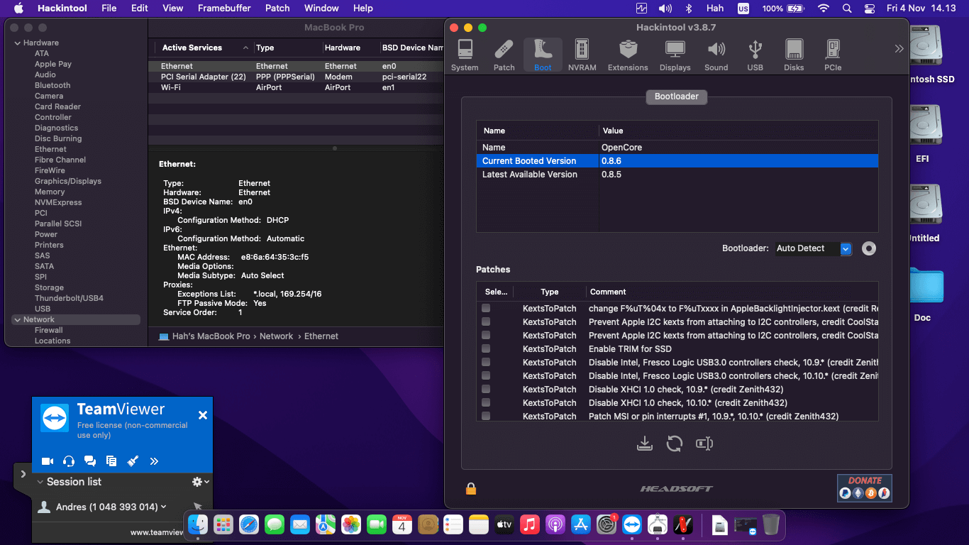 Lenovo Thinkpad X280 [KabyLake R   Intel UHD 620 + PS2]   OpenCore 9